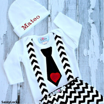 valentines day suspender outfit for boys
