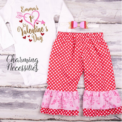 Baby Girl's First Valentine's Day Shirt