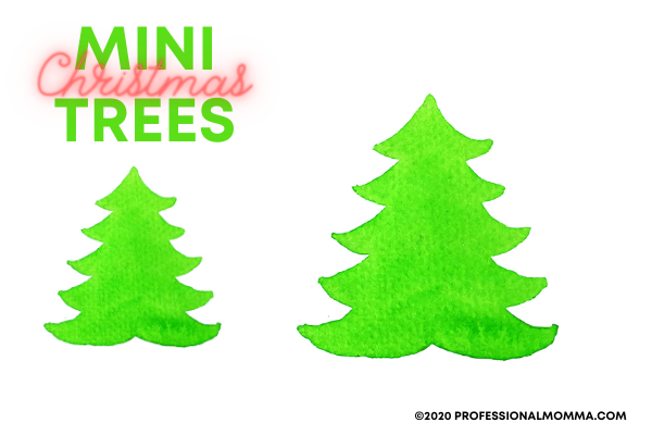 mini christmas trees to color and decorate 