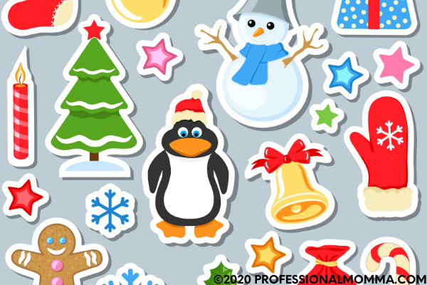 Christmas stickers for holiday decorating 