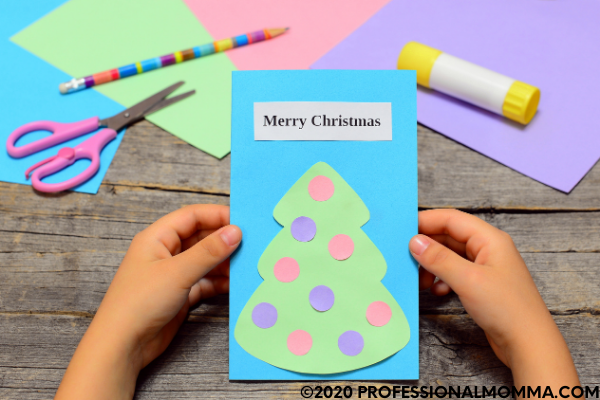 DIY preschool Christmas Cards